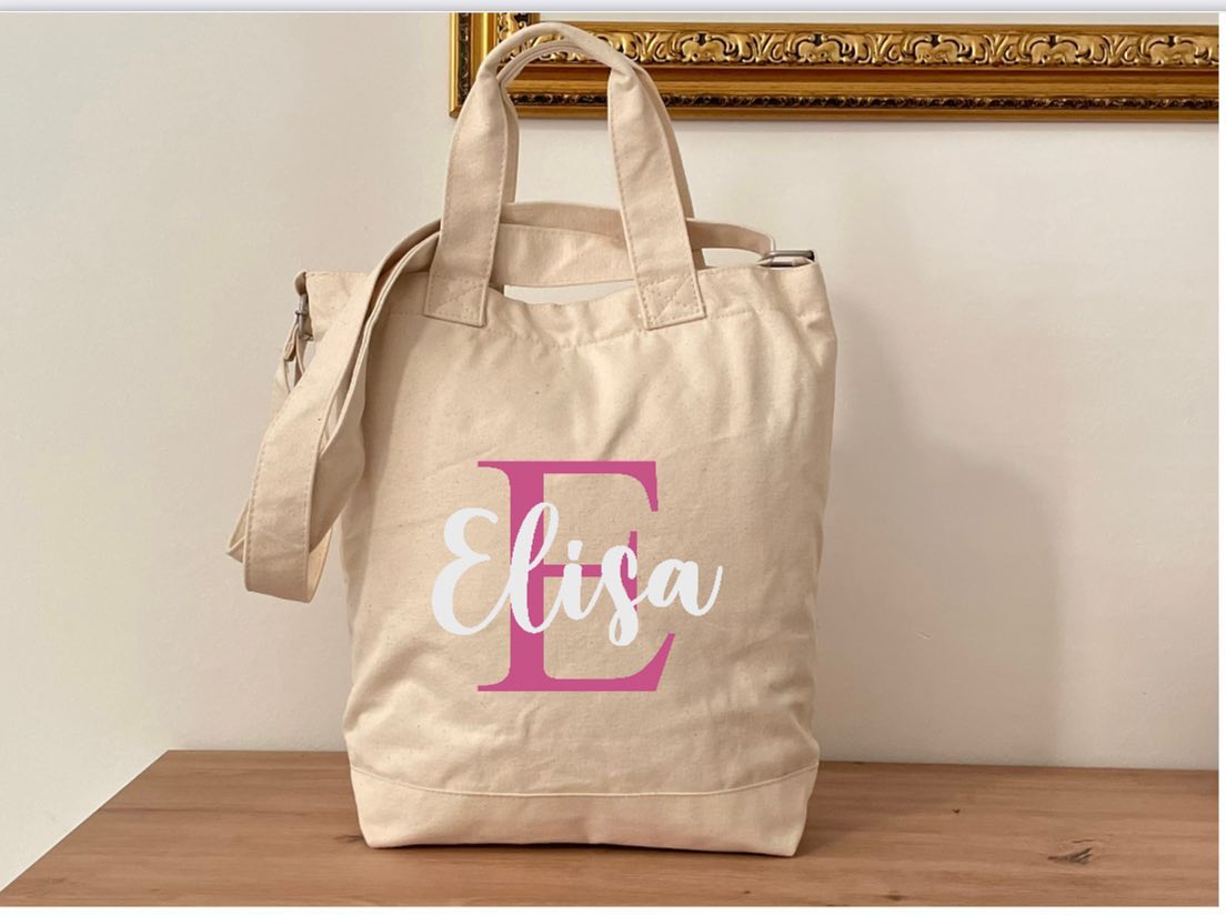 Borsa tracolla in cotone personalizzata