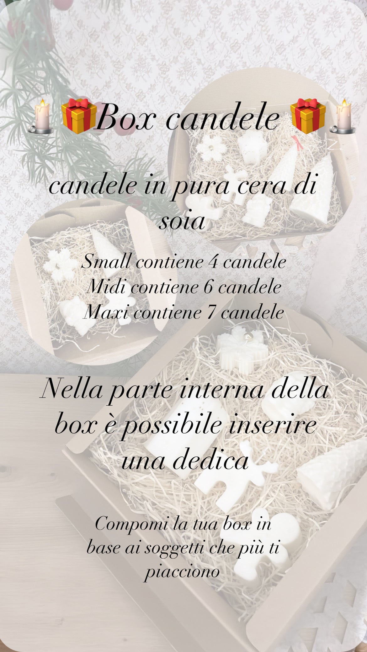 Box candele natalizie