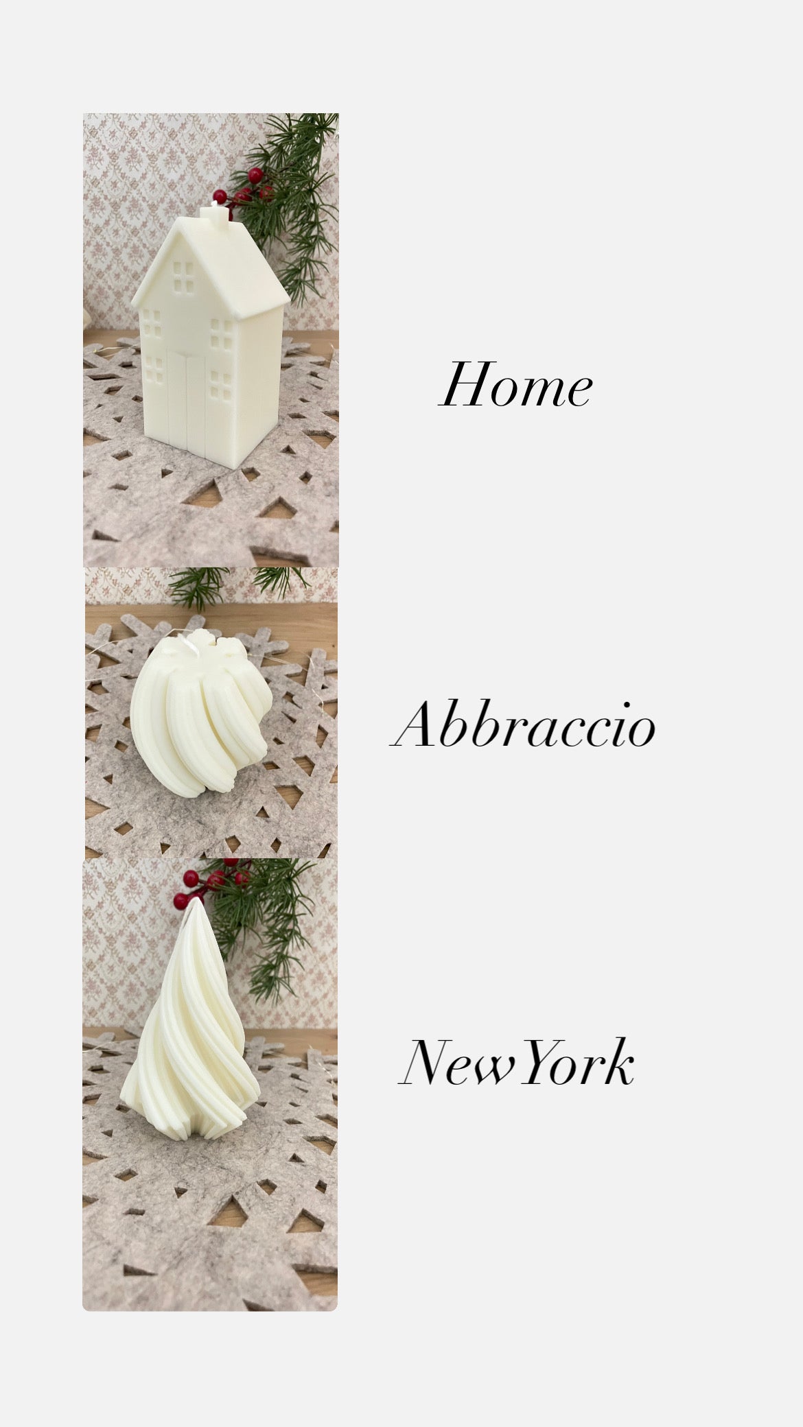 Candele natalizie linea Magic