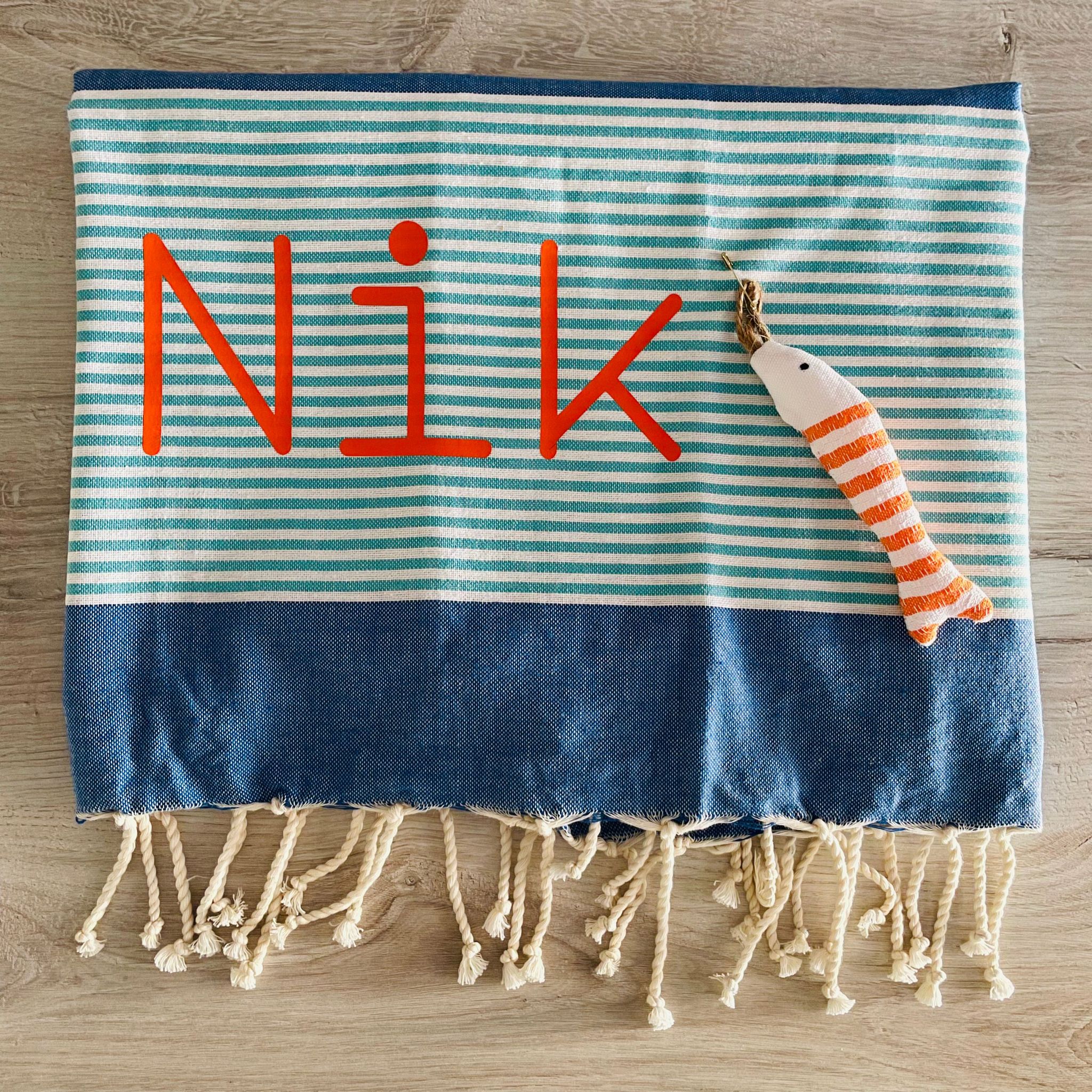 Telo mare fouta nido d'ape personalizzato