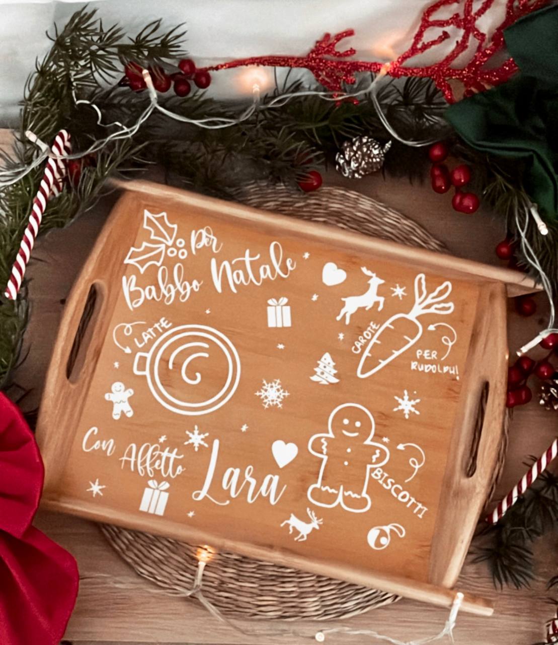 Vassoio per Babbo Natale Personalizzato