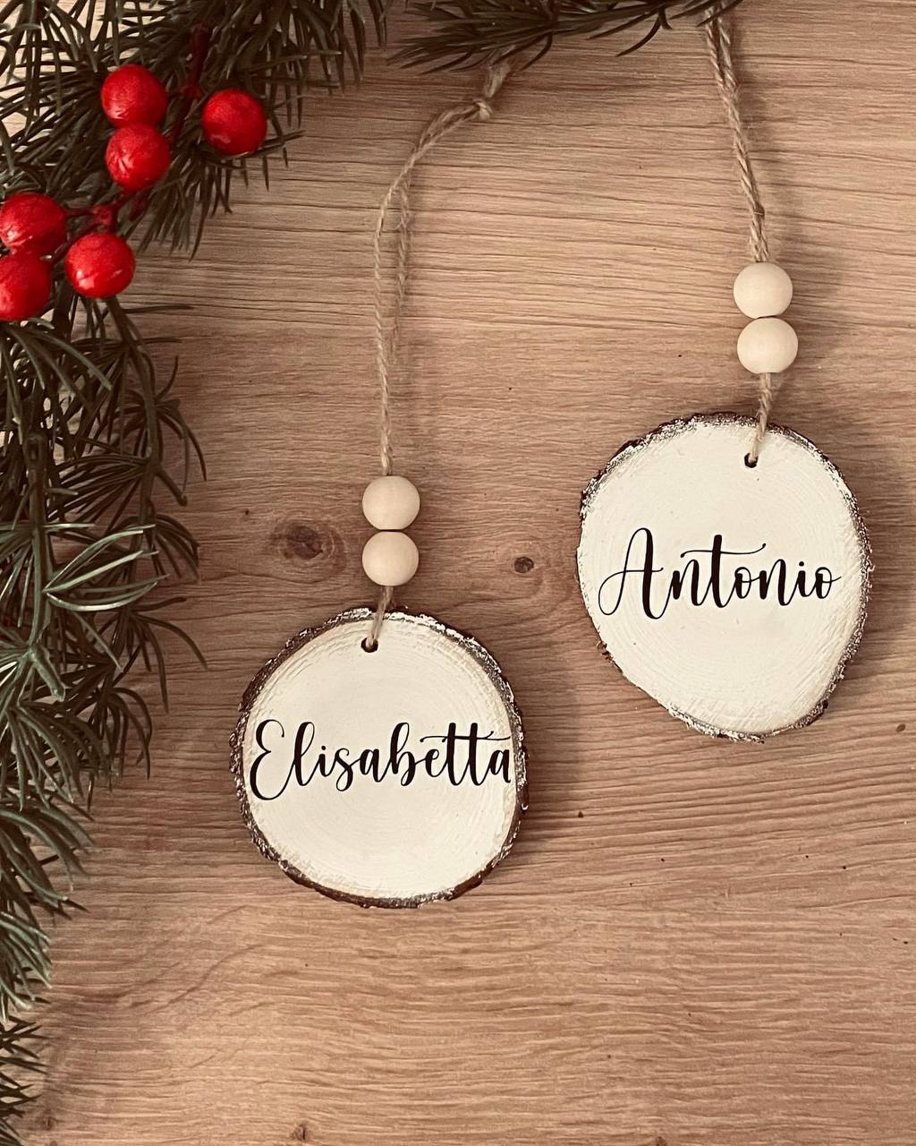 Addobbo Natalizio in legno personalizzato