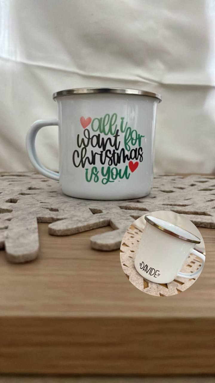 Tazza personalizzata All I want for Christmas is you